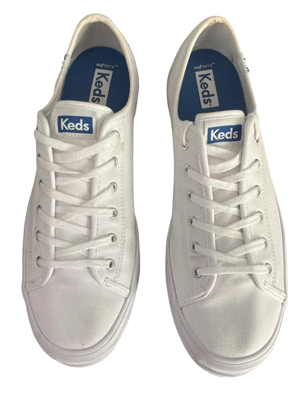 Keds White Softerra Platform Sneakers WF 57306